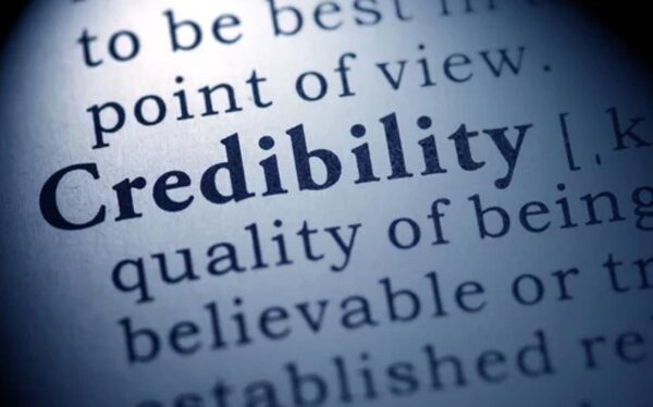 shot of the word credibility on a dictionary page